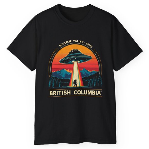Whistler BC - Aliens and Bigfoot - T-Shirt - Picture 1 of 3